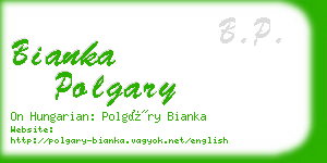 bianka polgary business card